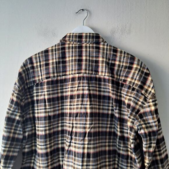NWOT Everlane Boxy Flannel Shirt Button-Down Top Brown Multi Plaid Womens Size S - Picture 7 of 11